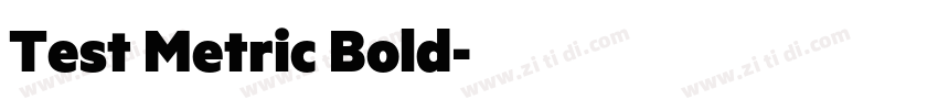 Test Metric Bold字体转换
